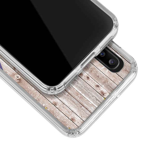 Philippines Flag Dark Wood Galaxy A30 Clear Case